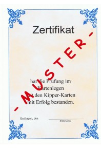 Zertifikat für Kartenleger im Bereich Kipperkarten Fernkurs mit Zertifikat